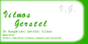 vilmos gerstel business card